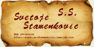 Svetoje Stamenković vizit kartica